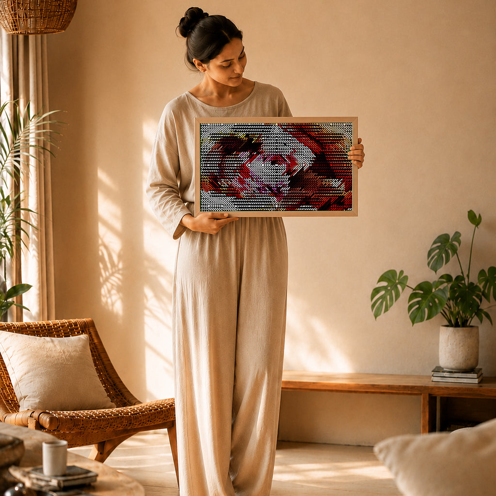 minimalist therapeutic painting for modern bedroom and wellness inspired decor