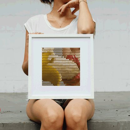 Modern visual therapy art print for productive home offices