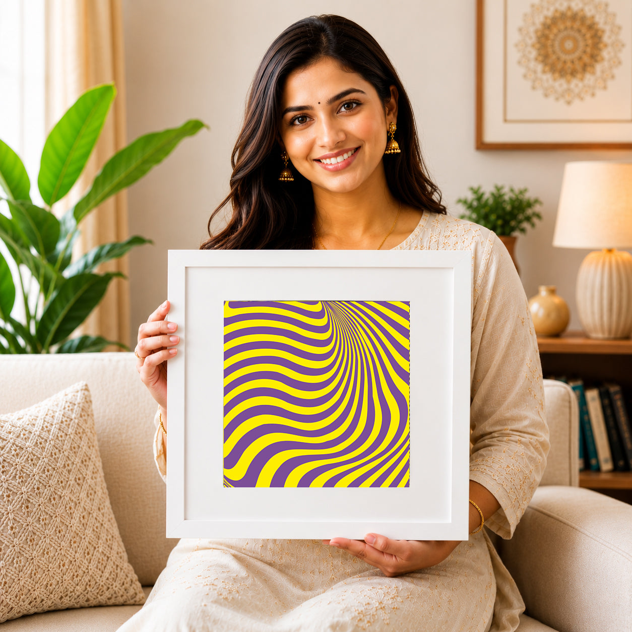 Mood-Boosting Night Light & Art Therapy Decor | Available in Paper, Canvas, Unframed & Ready-to-Hang