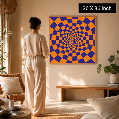 Oversized panoramic horizon canvas print for above bed focal wall