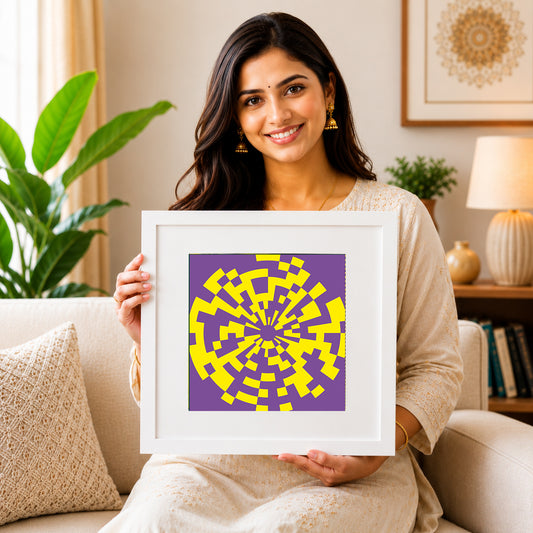 Pastel geometric therapeutic art for waiting areas.