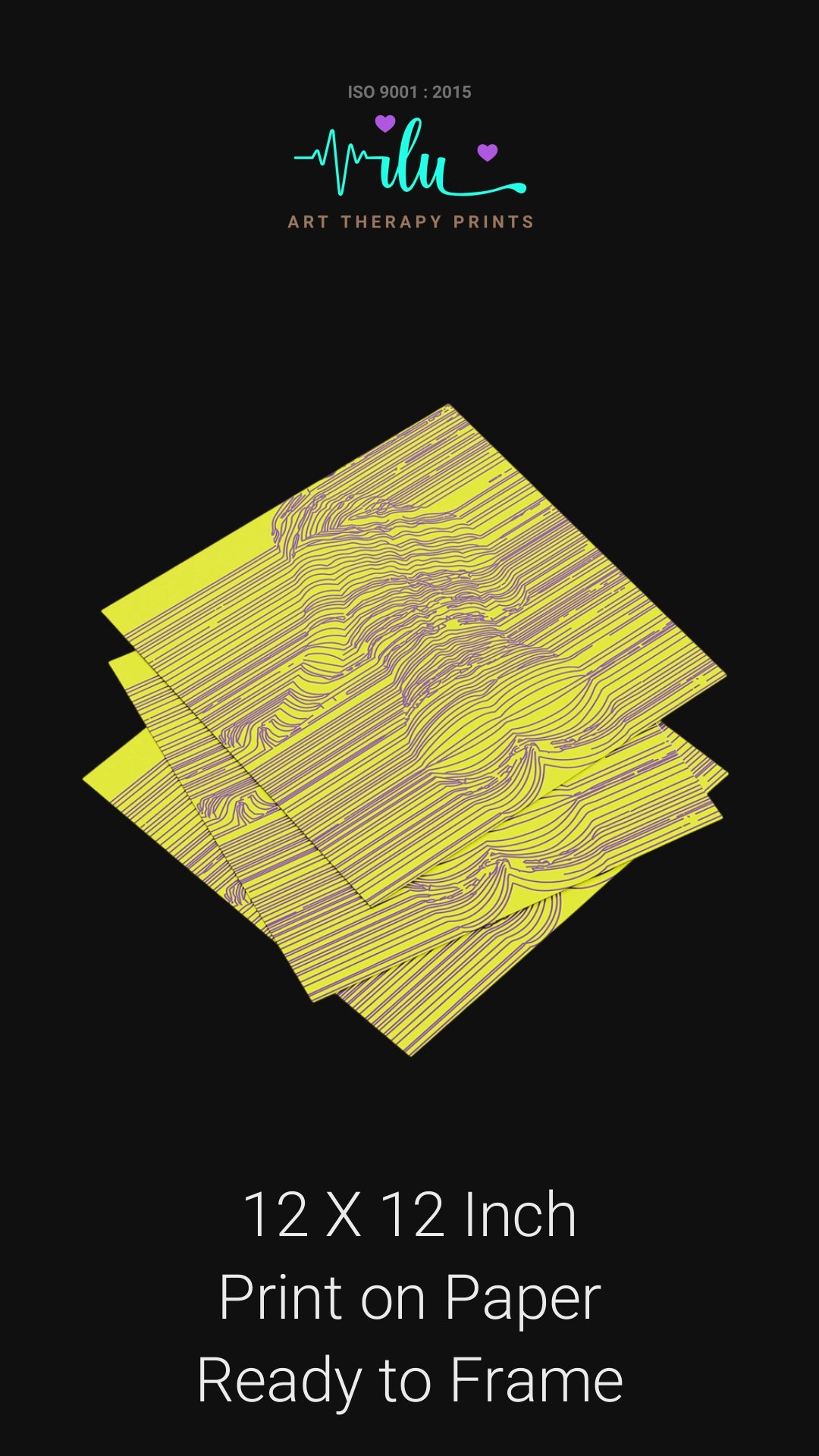 Therapeutic fractal wall art to ease stress and mental fatigue