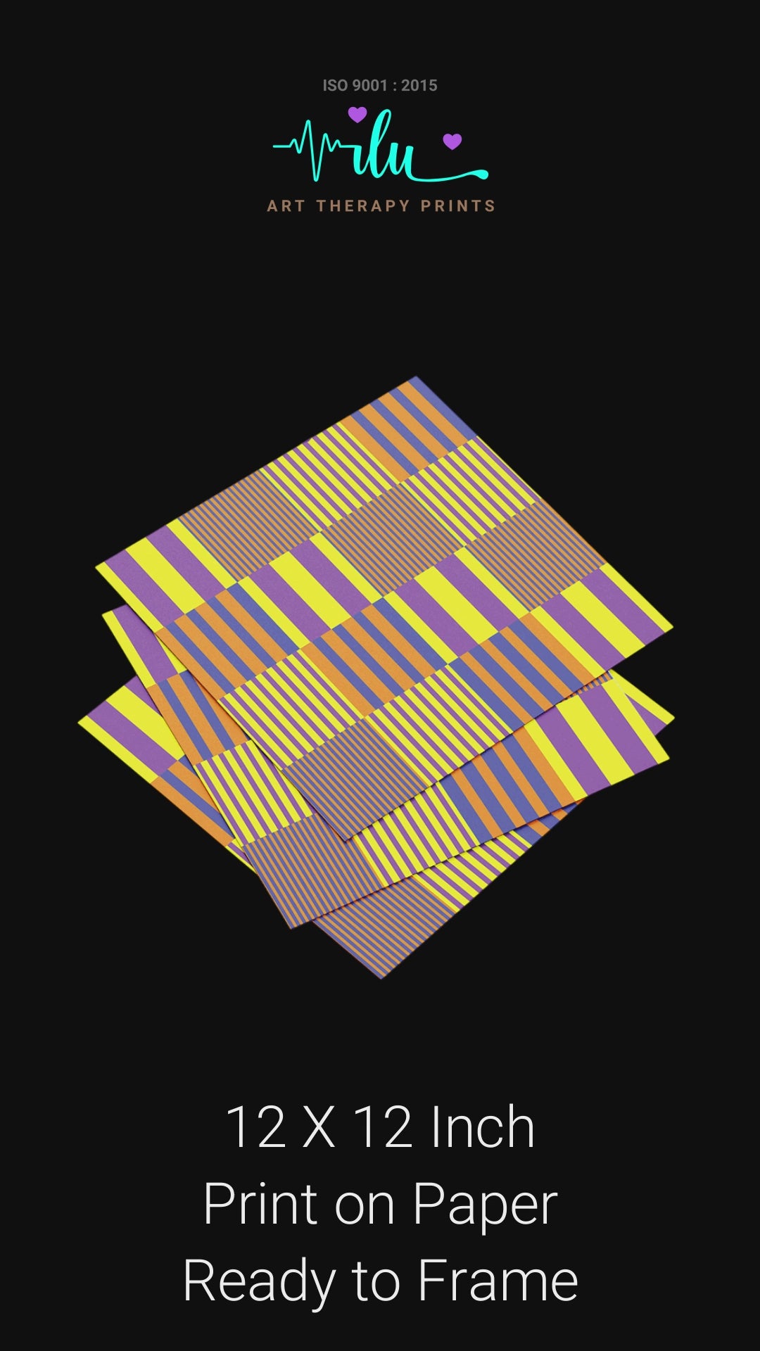 Art therapy inspired wall print for mindful breathing corner