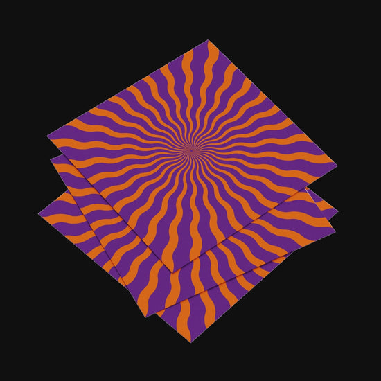 Counselor’s chair facing a soothing radial artwork in muted colors.