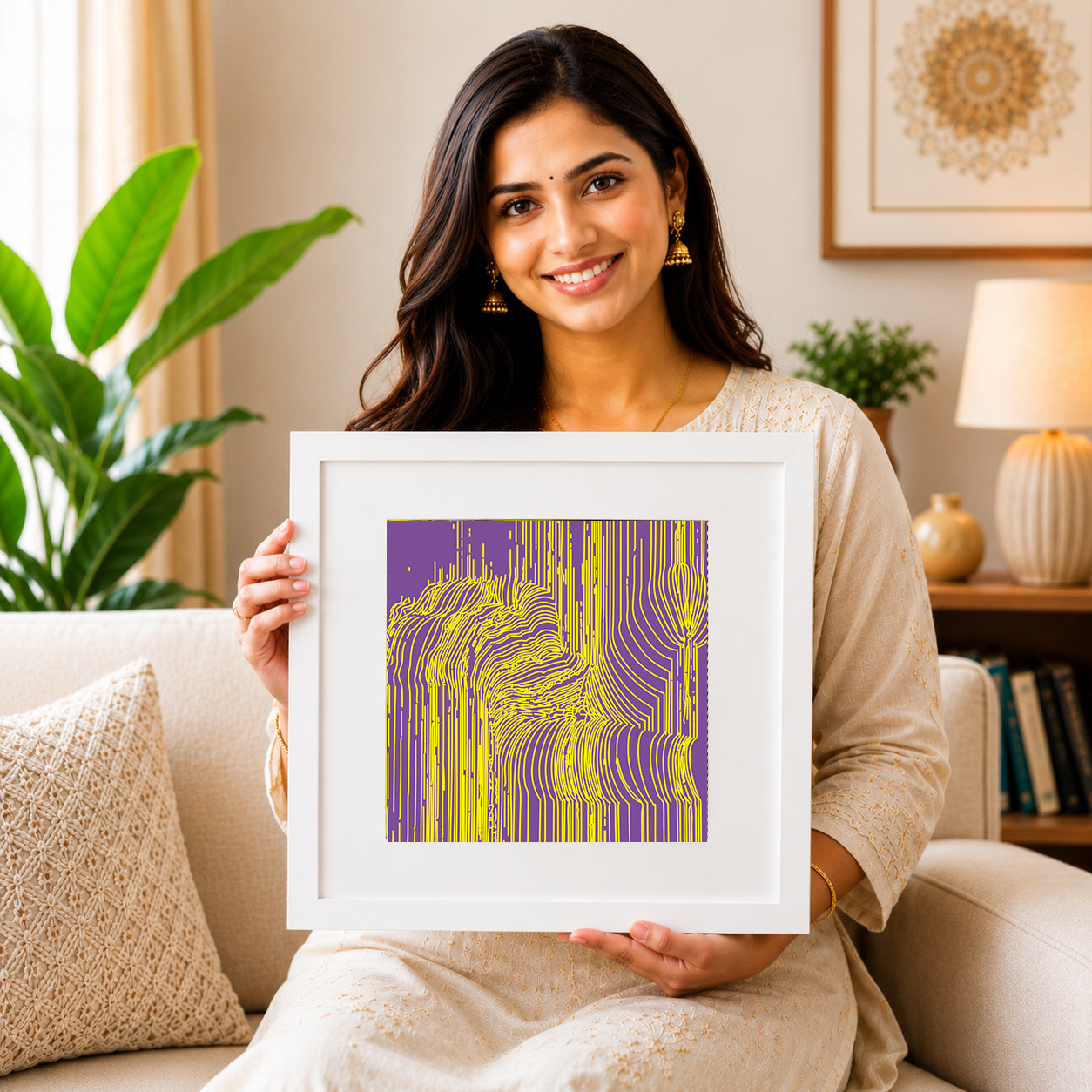 Professional counseling space art print with science-backed colors
