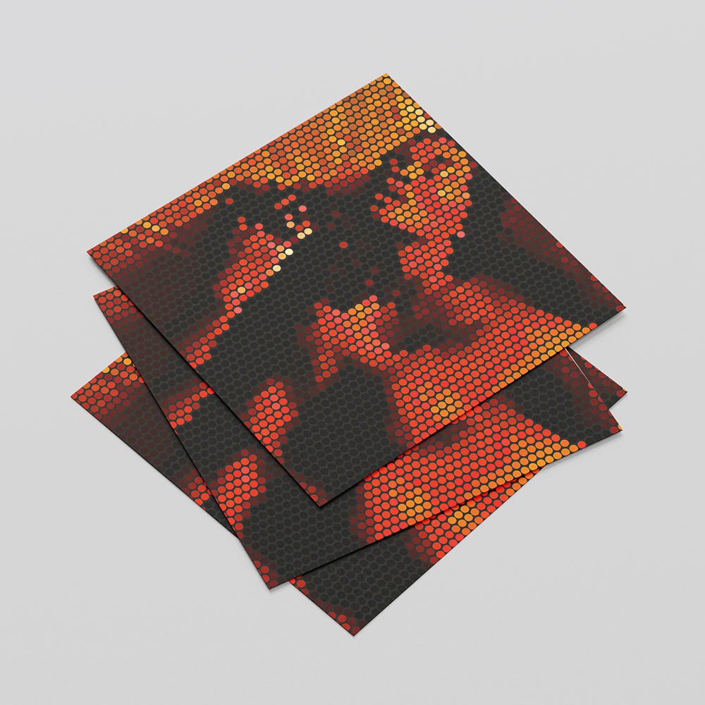 Restorative eye-break artwork for digital worker home office