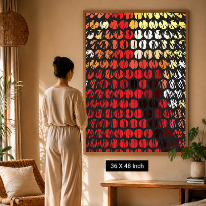 Sacred geometric harmony print for living room focal walls