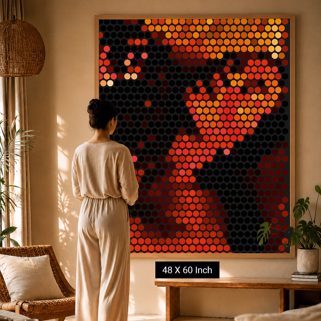 Sacred geometry line art print for Scandinavian interior design