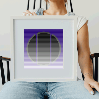 Serene horizon line print for visual calm and meditation