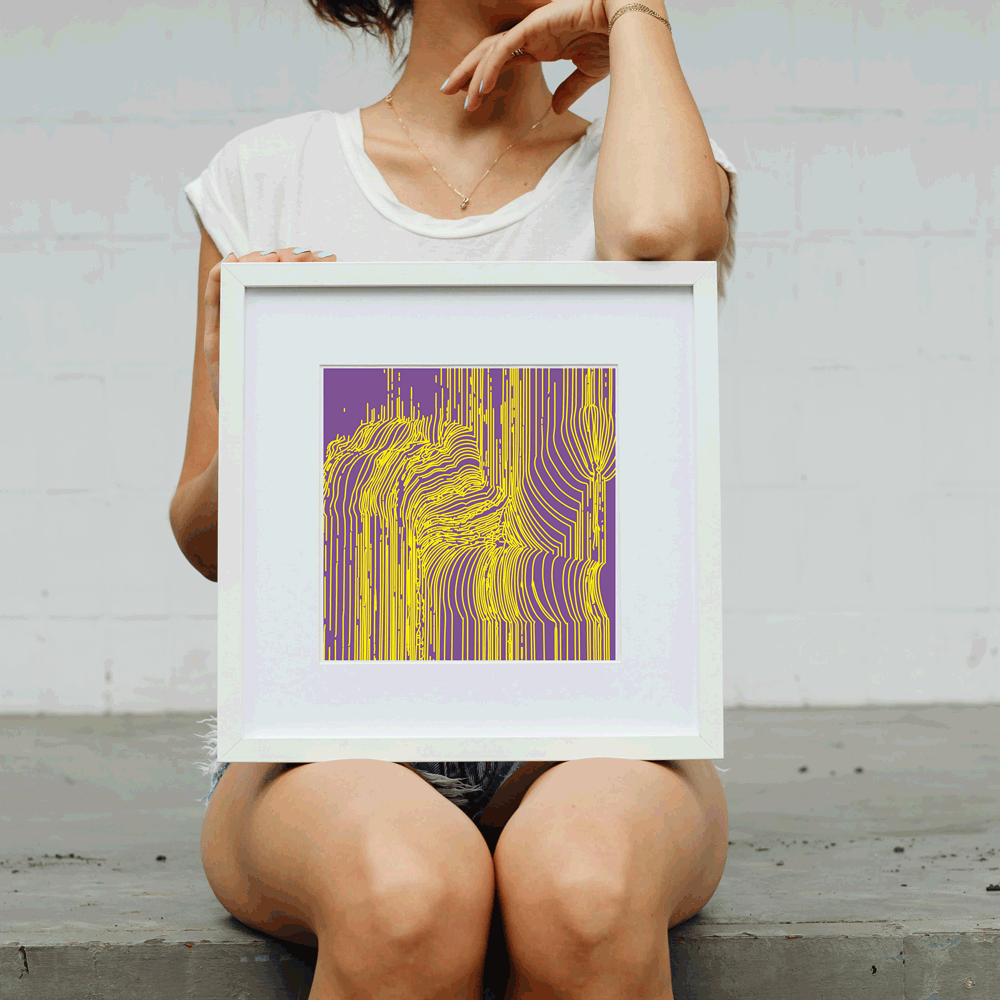 Serene watercolor print for emotional regulation therapy rooms