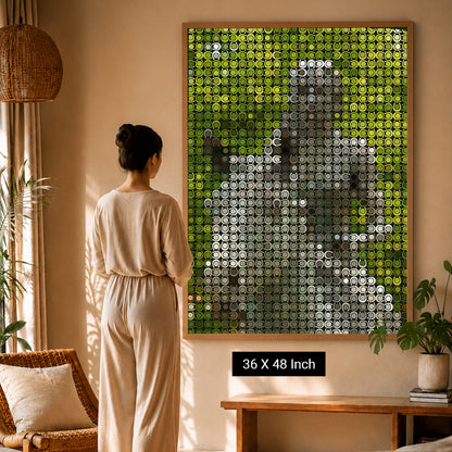 Smooth liquid flow optical canvas for modern living room decor