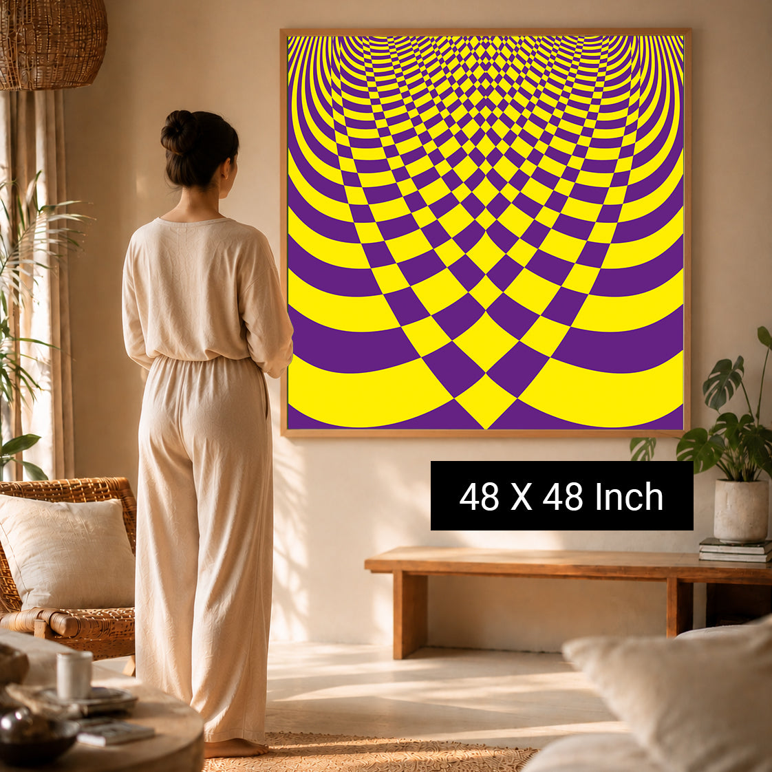 Soft edge optical illusion art for gentle visual fascination