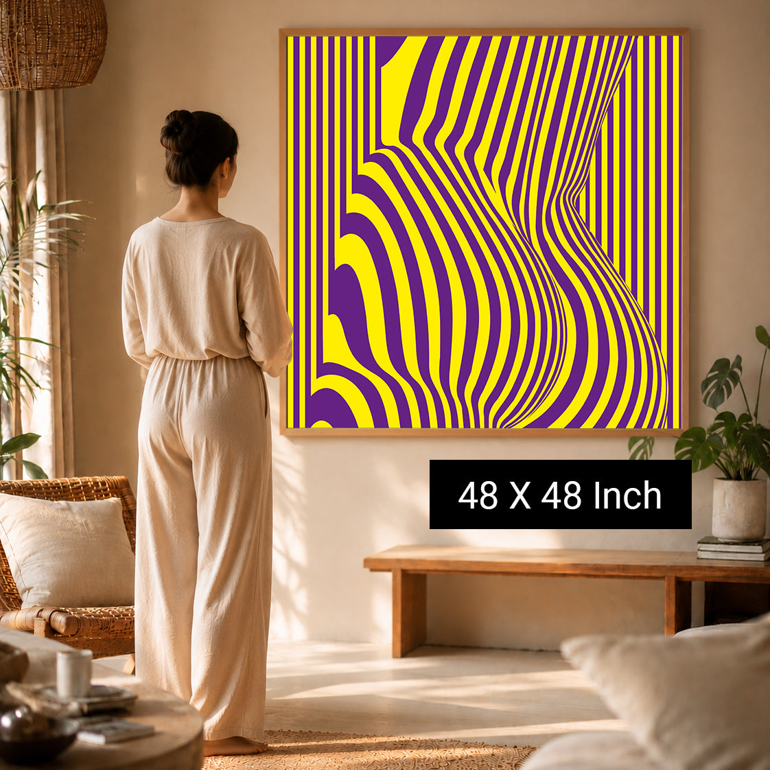 Soft light reflection abstract artwork for calming room decor