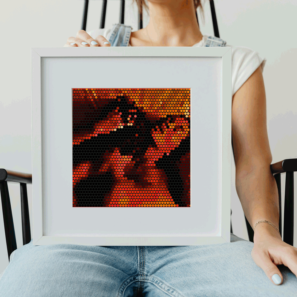 Soft pastel fluid motion art print for slowing busy thoughts