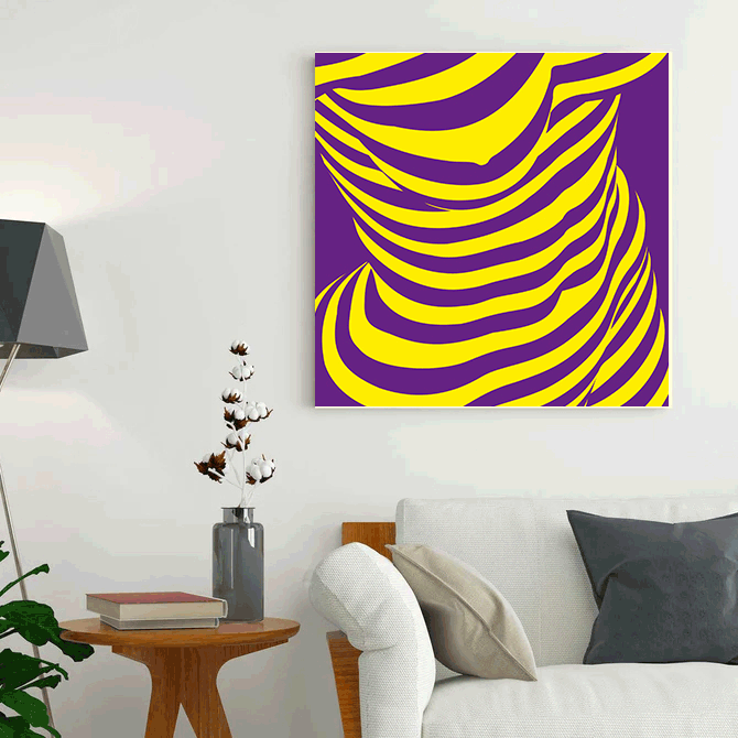 Soft pastel rainbow blur poster for calm children room decor