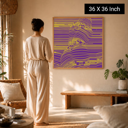 Soft warm glow abstract print for cozy meditation nooks