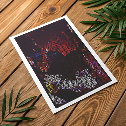 Soothing abstract dots poster for teen visual stress relief
