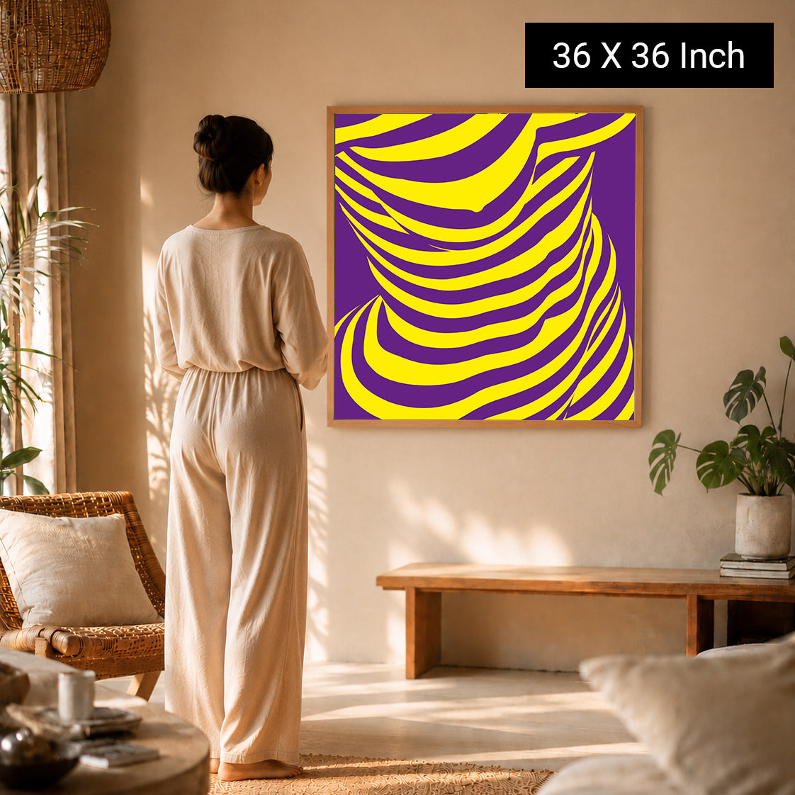 Soothing artwork with gentle curve patterns for holistic therapy
