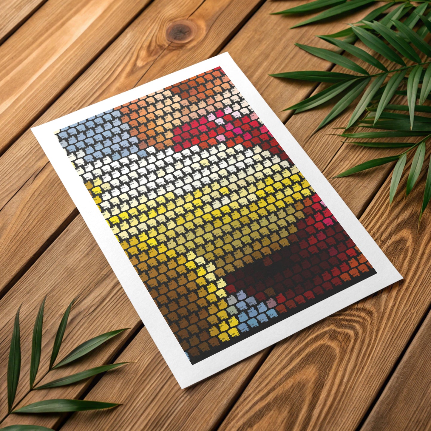 Soothing breeze line art print for home office productivity