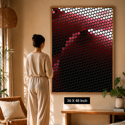 Soothing desert dune wave art print for warm physical grounding