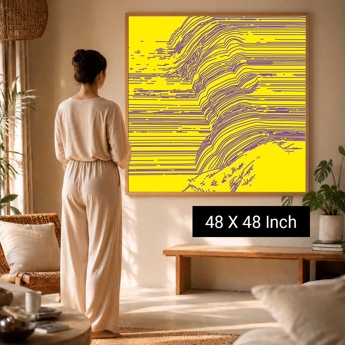 Soothing pastel sunset canvas print for tranquil master suite