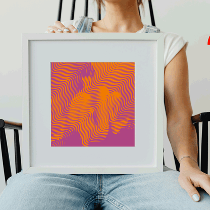 Soothing pastel wave lines canvas print for serene living walls