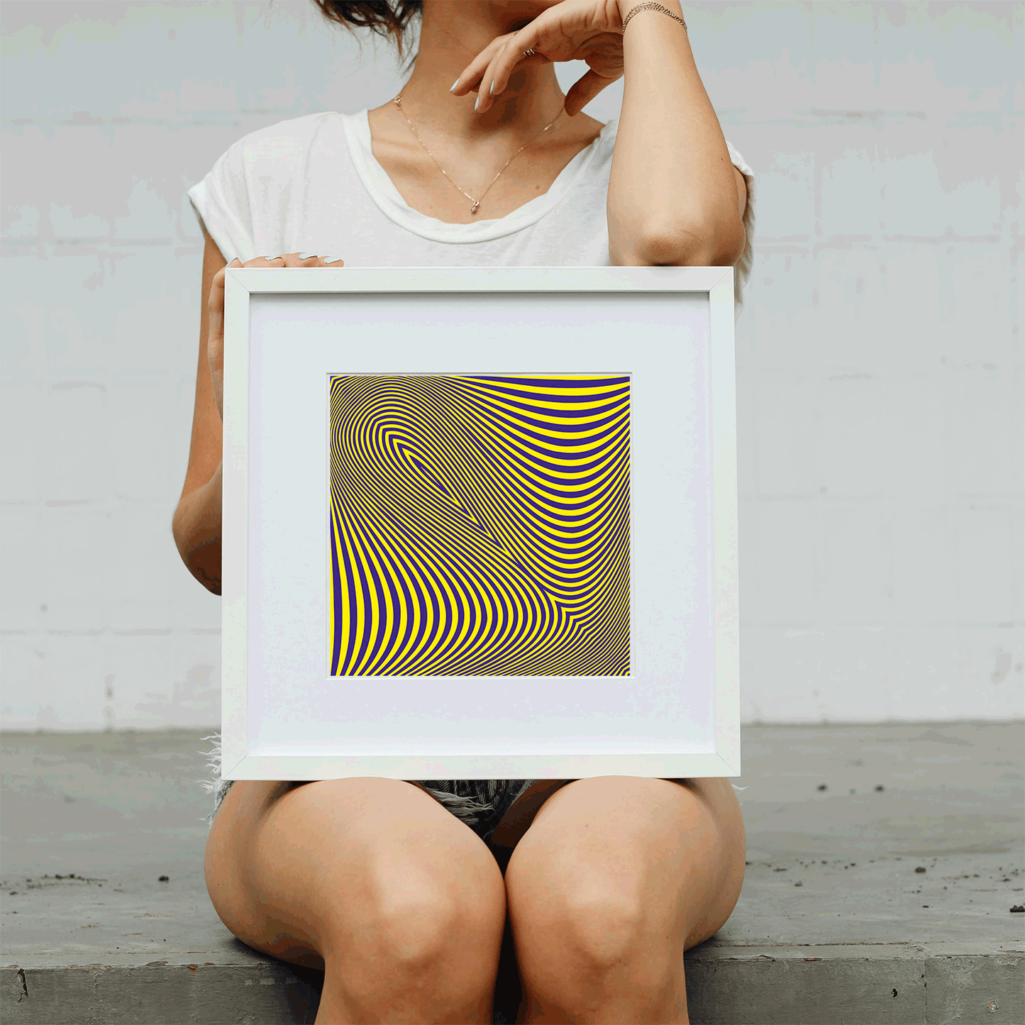 Soothing ripple effect poster for anxiety relief visual therapy