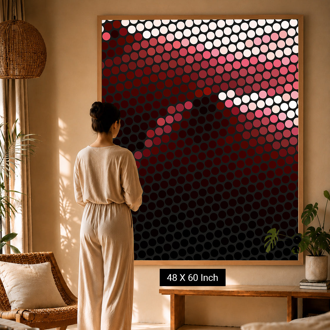 Soothing sandstone wave poster engineered for stress relief