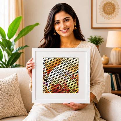 Soothing sunset palette print for therapy clinics.