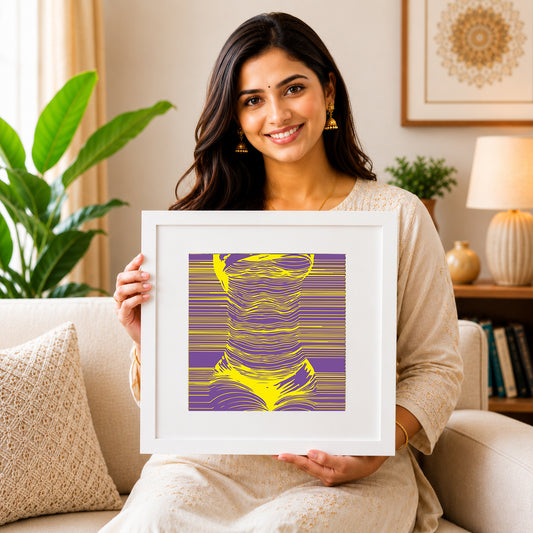 Soothing symmetrical curves canvas print for modern sofa backdrop
