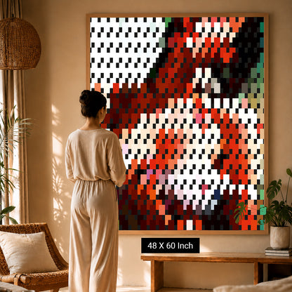 Soothing terracotta sand canvas print for earthy grounded spaces