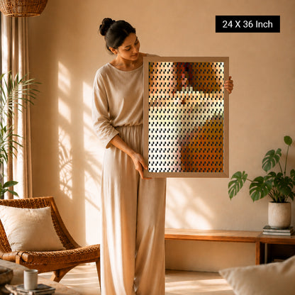 Soothing torus geometry print symbolizing continuous energy flow