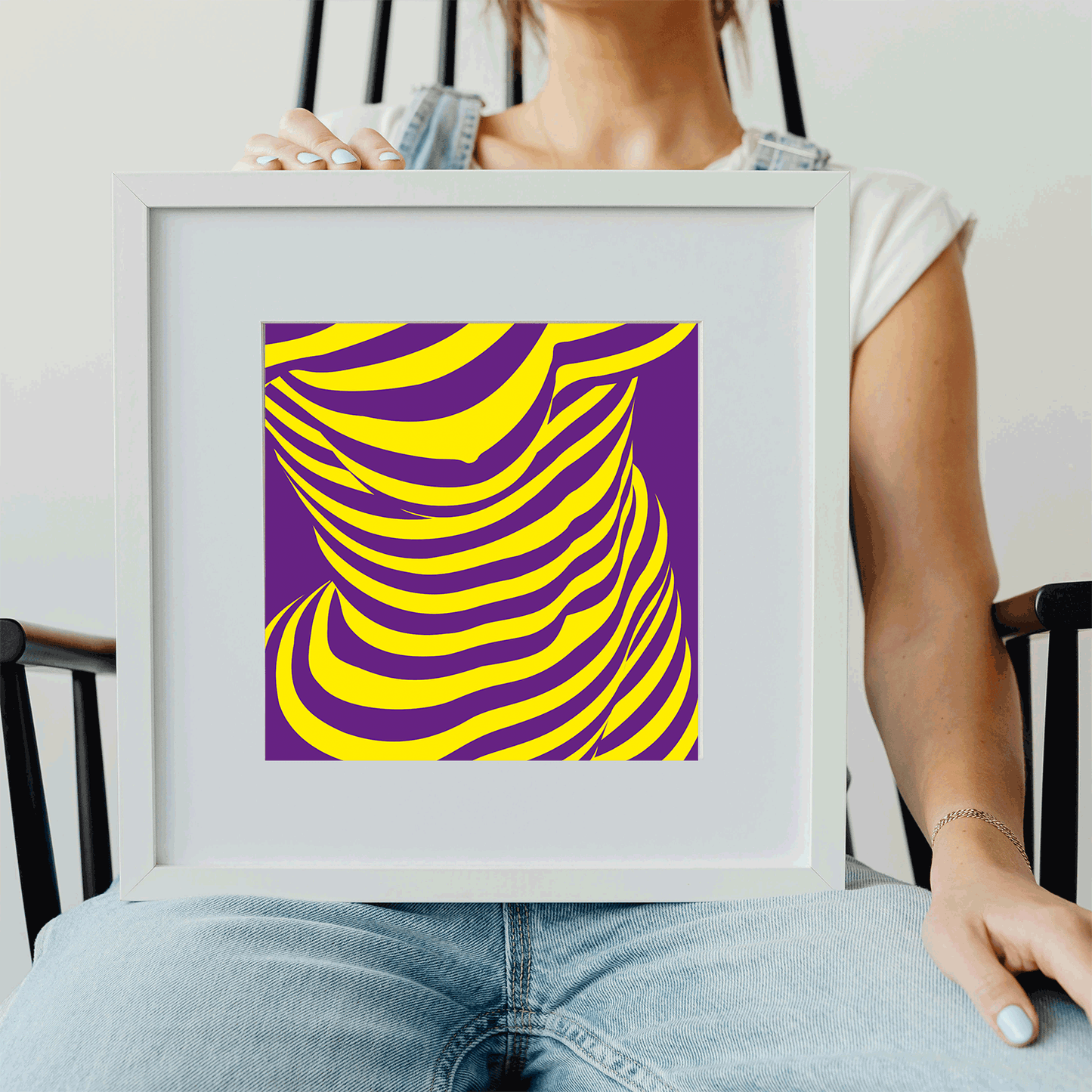 Subtle monochrome line pattern artwork for quiet contemplation