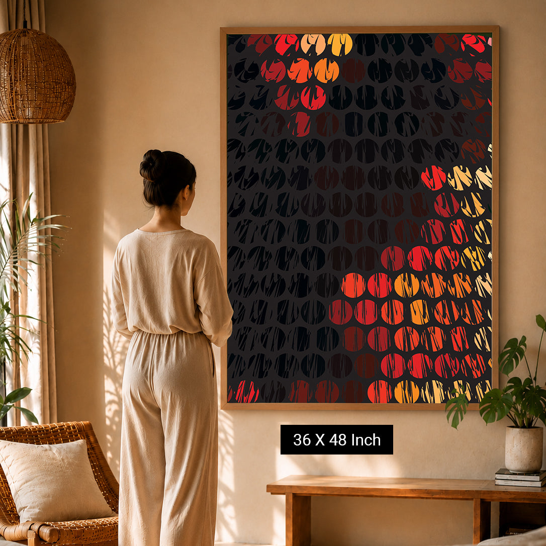 Wabi-Sabi earth texture print for guided meditation spaces